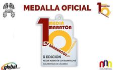 Los corredores que completen la Media Maratón Los Barruecos recibirán una medalla de 'Finisher'