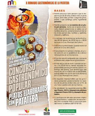 Nueva edición del Concurso Gastronómico Popular Platos Elaborados con Patatera