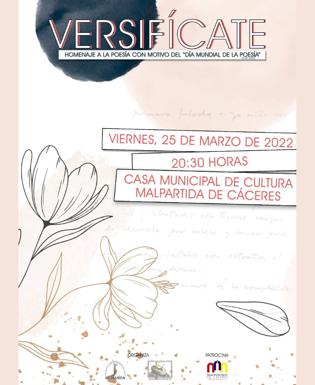 Homenaje al Día Mundial de la Poesía con 'Versifícate'