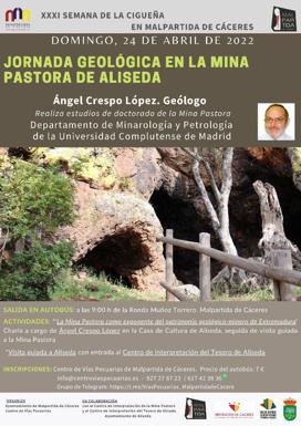 Comienza la Semana de la Cigüeña con una jornada geológica en Aliseda