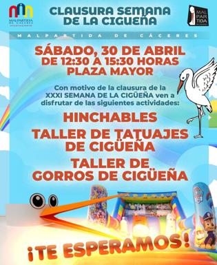Varias actividades para los más pequeños para clausurar la Semana de la Cigüeña