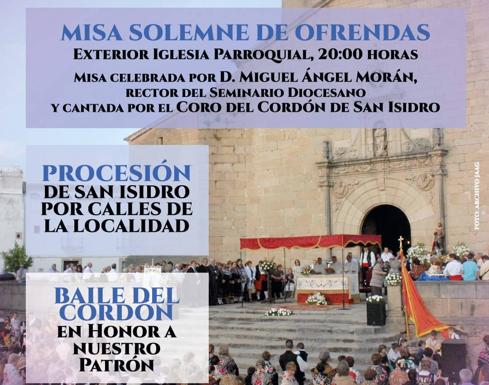 Malpartida celebrará varios actos religiosos en honor a su patrón hoy sábado