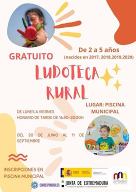 La Ludoteca Rural animará las tardes de piscina de los más pequeños
