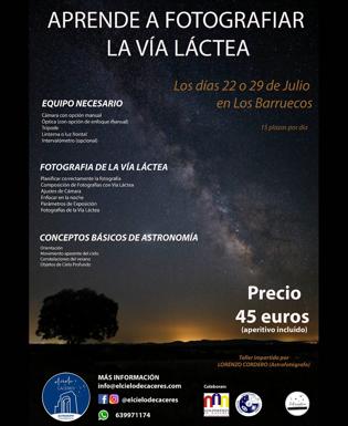 Taller para aprender a fotografiar la Vía Láctea