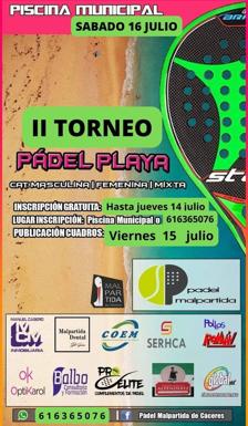 La piscina municipal acoge la segunda edición del Torneo Pádel Playa