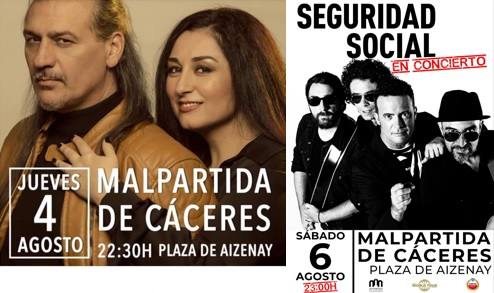 Fin de semana de conciertos en Malpartida de Cáceres