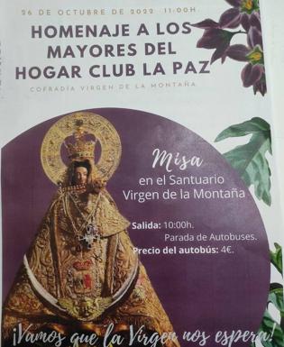 Homenaje a los Mayores del Hogar Club La Paz en el Santuario Viren de la Montaña