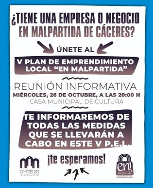 Comienza el V Plan de Emprendimiento en Malpartida con una reunión informativa