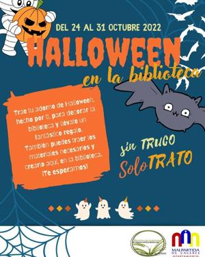 La biblioteca malpartideña invita a sus usuarios a decorarla para Halloween