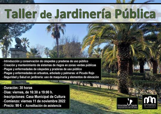 La Casa de Cultura acoge un taller de Jardinería Pública
