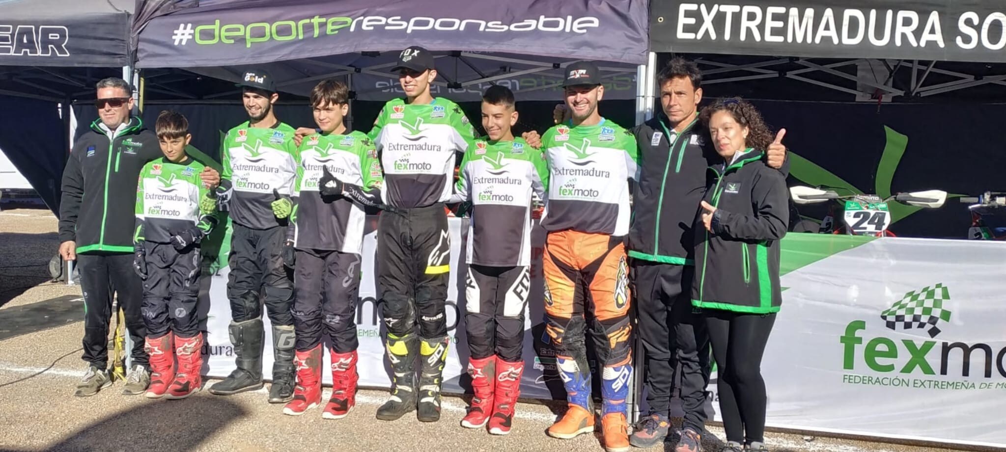 Resultado histórico de Extremadura en el Campeonato de España de Motocross por Autonomías
