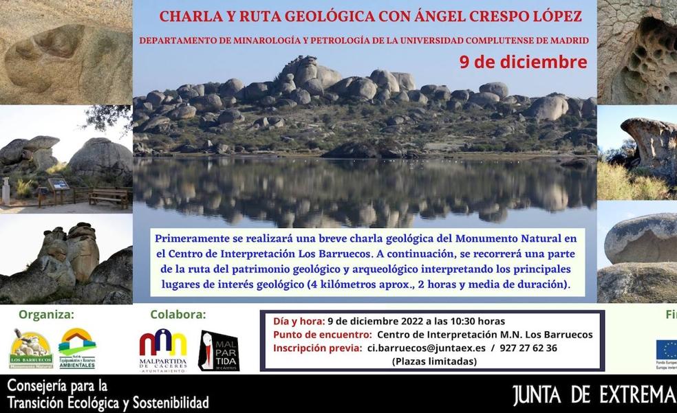 El geólogo Ángel Crespo ofrece una charla sobre la geología de Los Barruecos