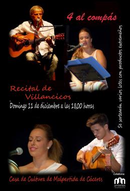 '4 al compás' ofrece un Recital de Villancicos