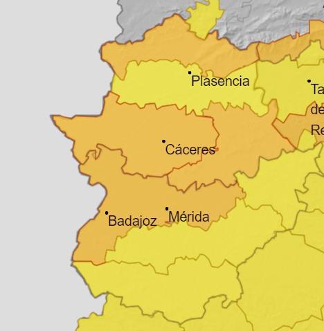 Activada la alerta naranja por lluvias