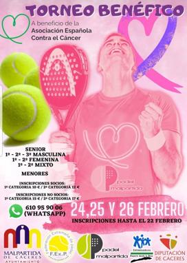 Torneo de Pádel Benéfico en beneficio de la AECC