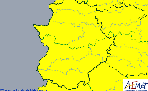 Alerta amarilla por lluvia y fuertes rachas de viento