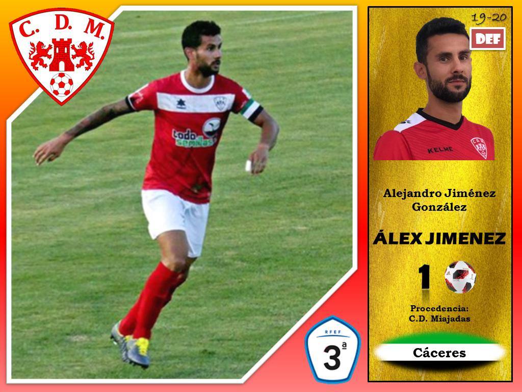 El capitán del Miajadas, Álex Jiménez, convocado por la Selección Extremeña de Fútbol para la Copa de las Regiones UEFA