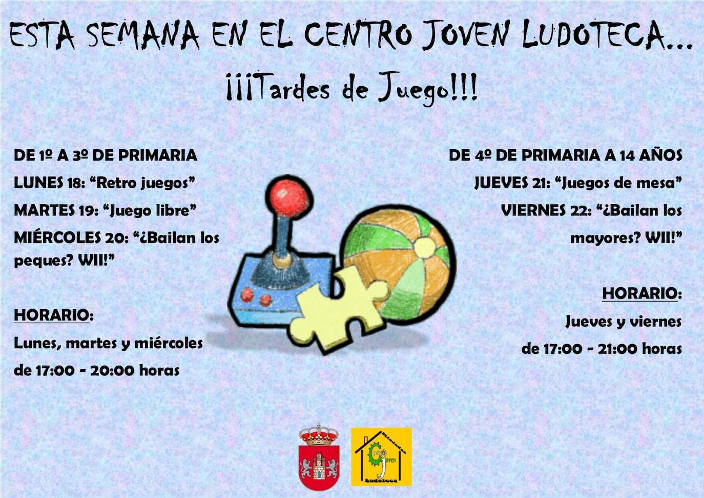 Tardes de juegos en el Centro Joven Ludoteca Municipal de Miajadas
