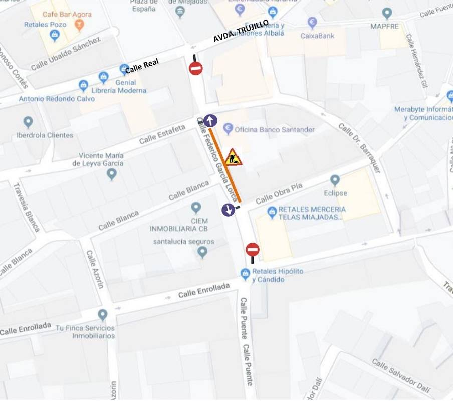 Obras de acondicionamiento en la calle Federico García Lorca