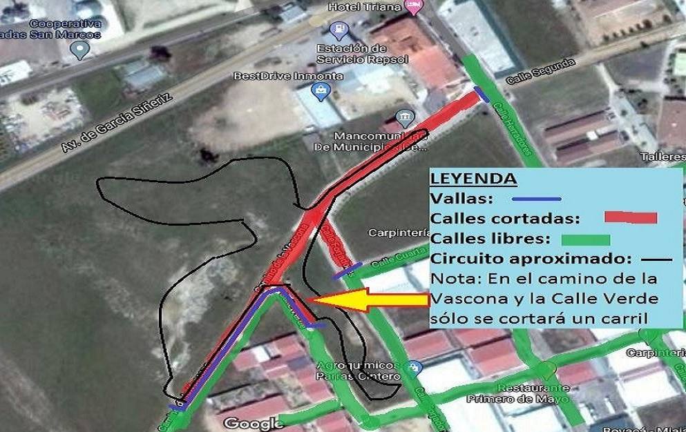 Corte de calles por la competición ciclista 'Titán de los Ríos'