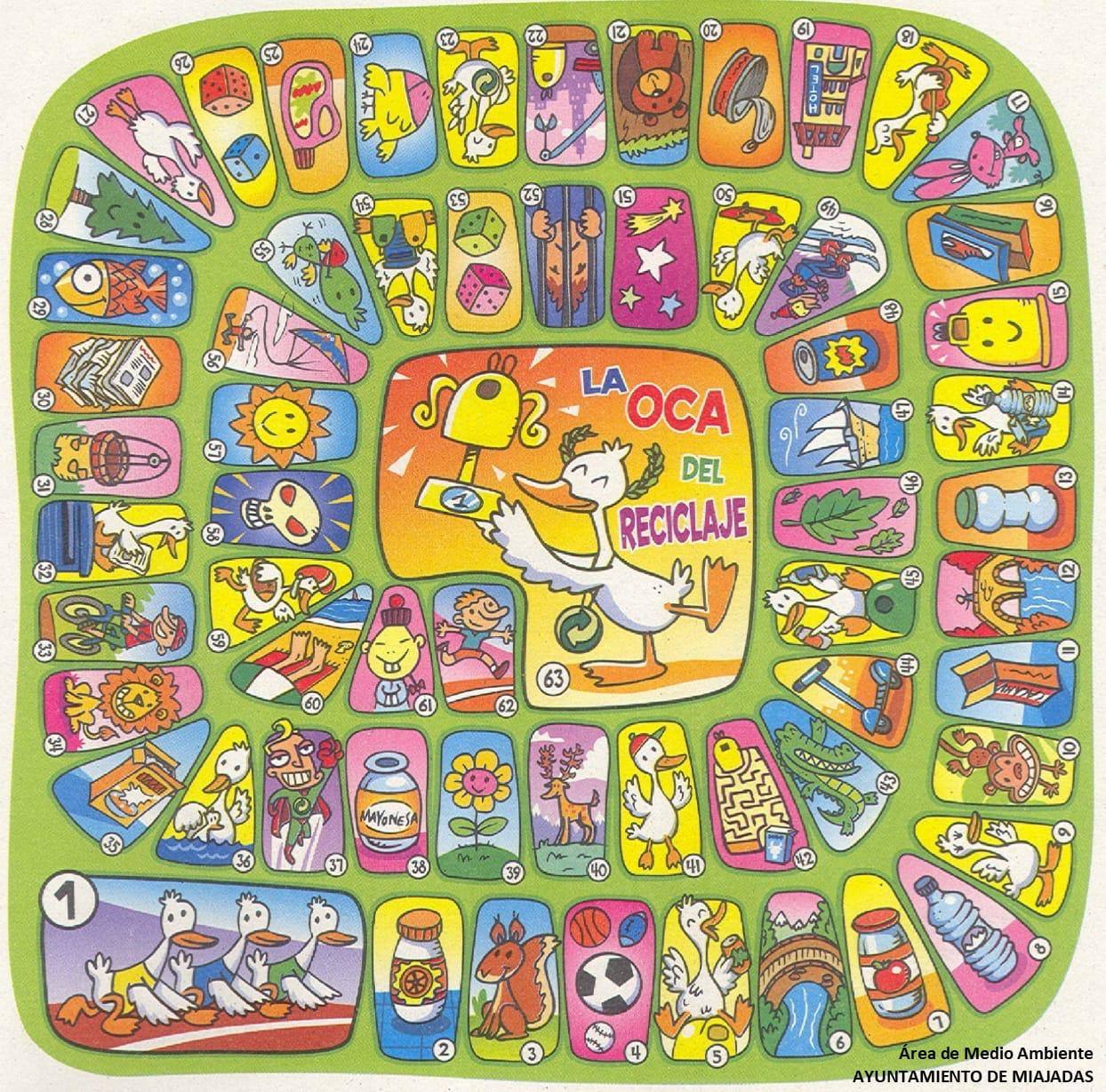 El 'Juego de la Oca del Reciclaje' enseña a los niños de una forma divertida cómo reciclar