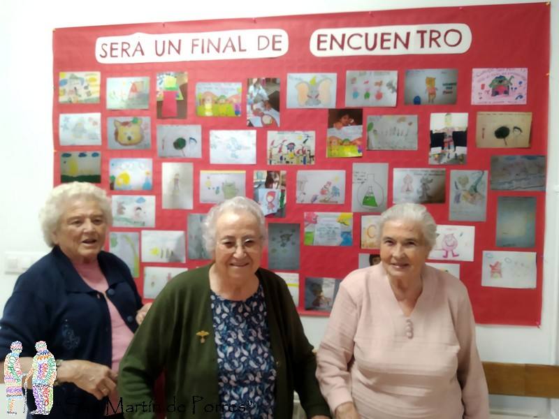 San Martín de Porres ha expuesto un mural con dibujos enviados por el CEIP García Siñeriz