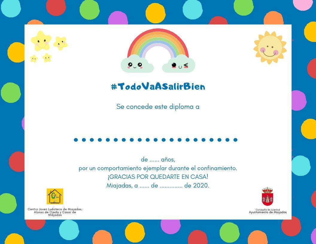 Los pequeños son premiados con un diploma por lo bien que lo están haciendo