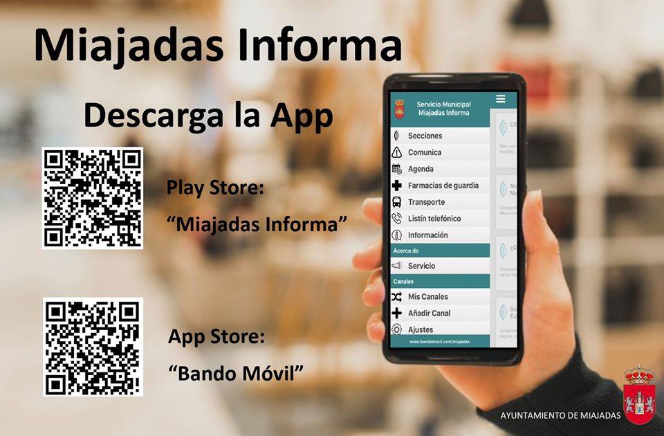 El Ayuntamiento recuerda a sus vecinos que pueden descargarse la App 'Miajadas Informa'