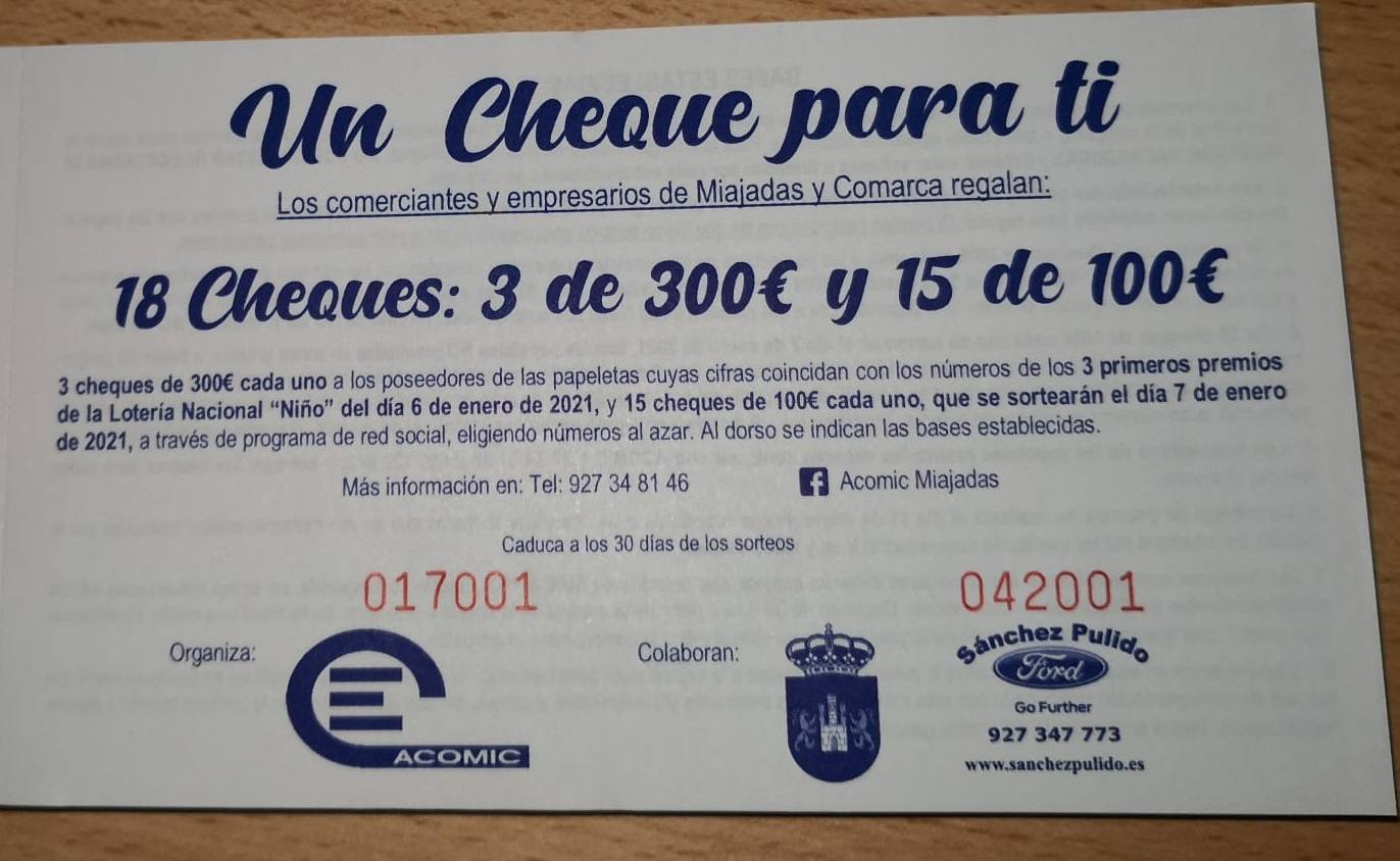 Los cheques de 300 y 100 euros de Acomic ya tienen ganadores
