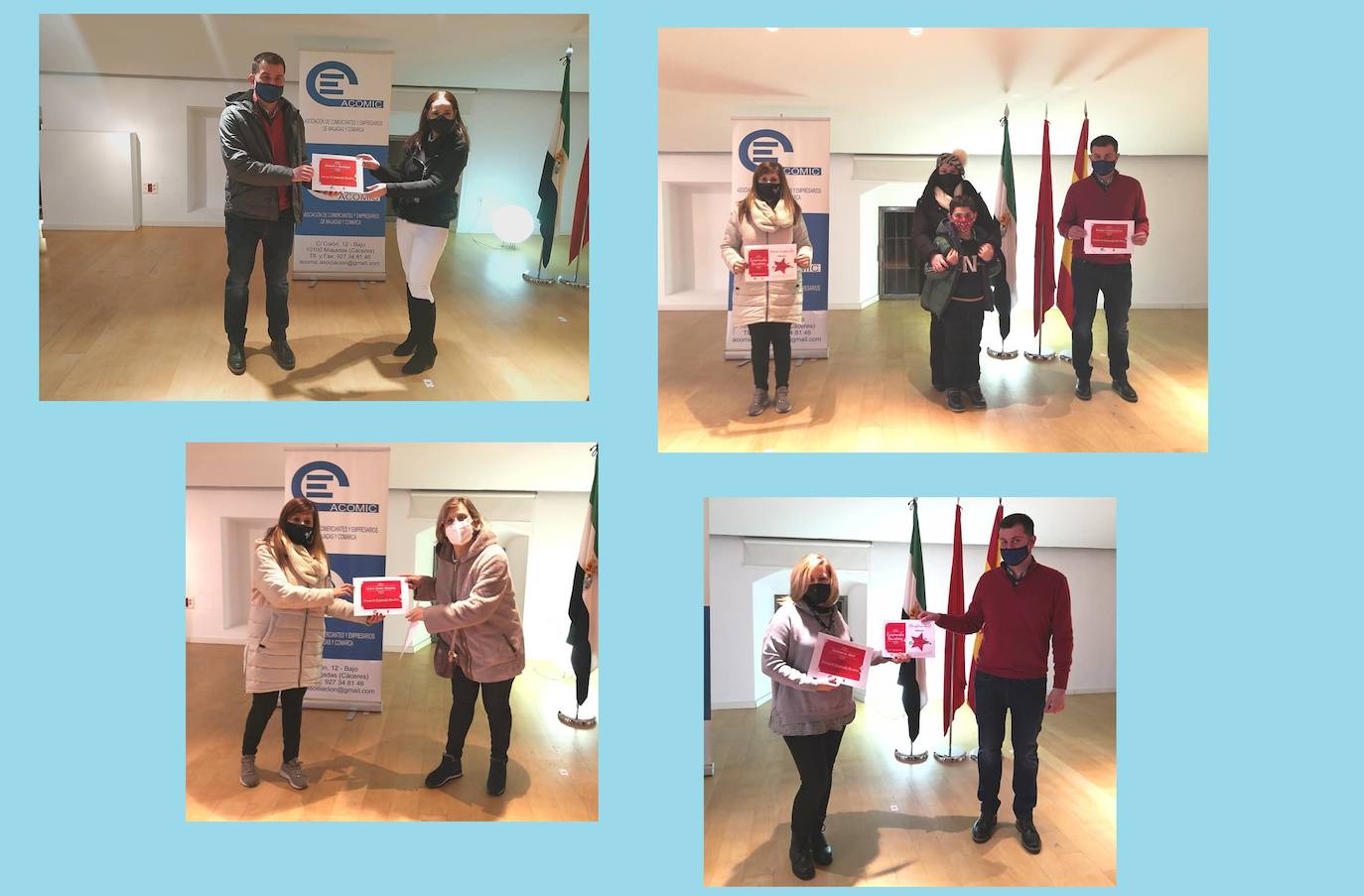 Los dueños de los escaparates navideños más votados recogen sus premios