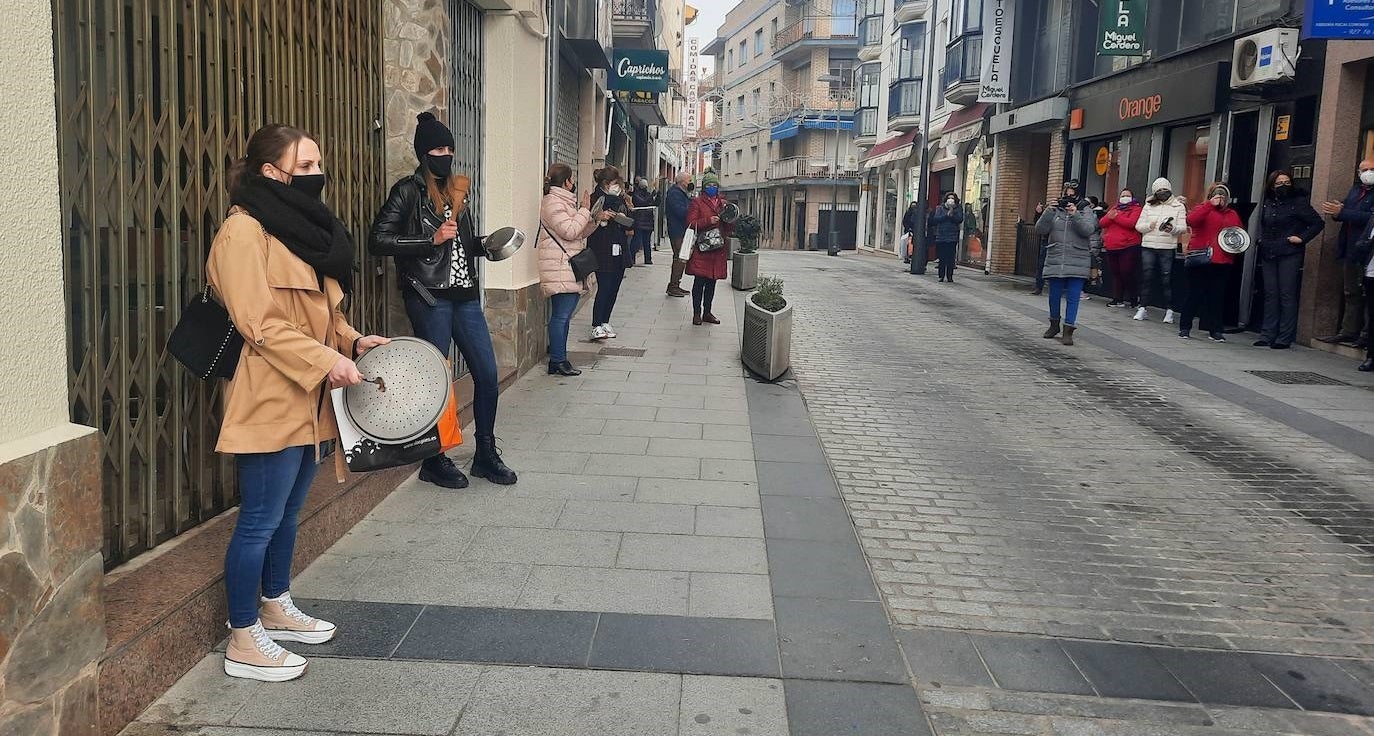 Los empresarios de Miajadas se unen a las manifestaciones en Extremadura