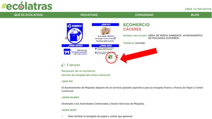 Miajadas presenta la campaña 'Ecomercio' para participar en el proyecto 'Ecólatras Extremadura'