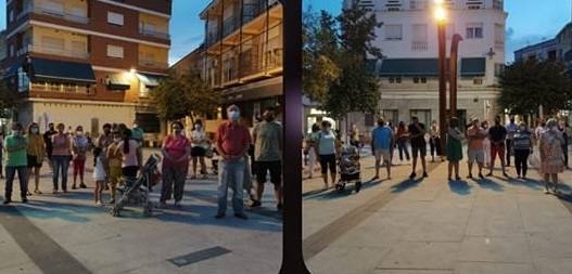 Los miajadeños se concentraron en repulsa a la violencia de género