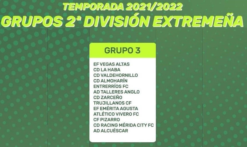 El nuevo equipo AD Talleres Anglo de Segunda División Extremeña estará en el grupo 3