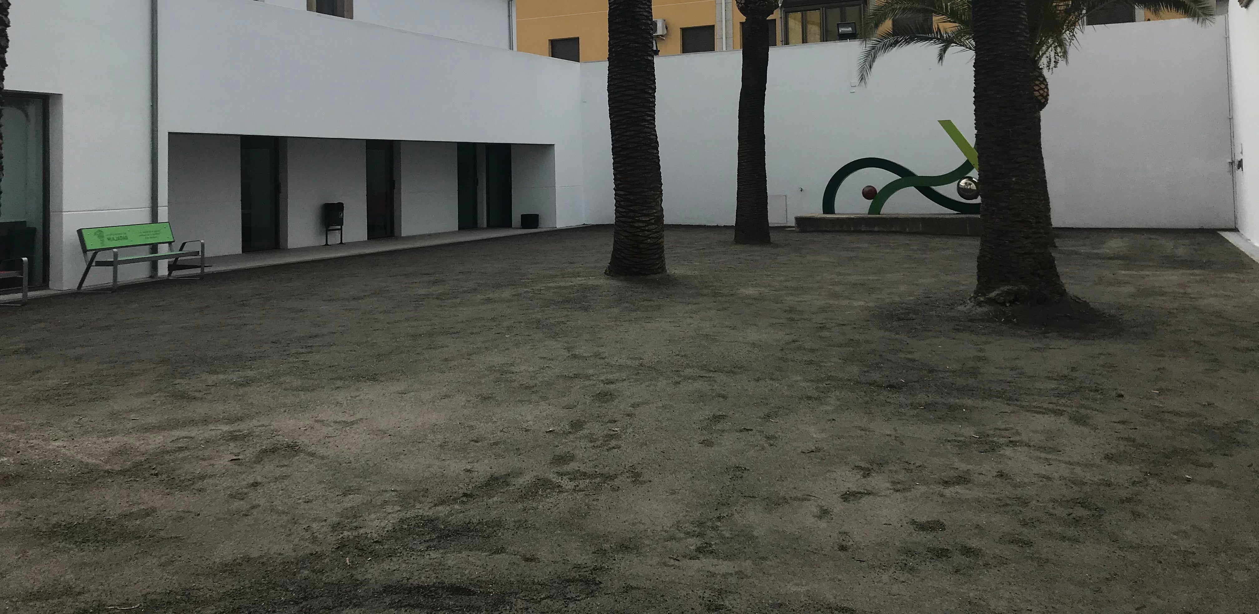 Mejoras en el patio interior del Palacio Obispo Solís para evitar encharcamientos
