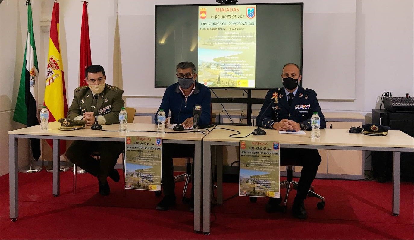 Miajadas acogerá una Jura de Bandera de personal civil