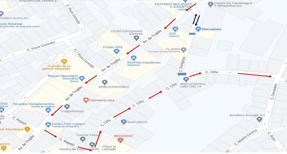 Cambio de sentido en la calle Cilla por obras en la calle Zaragoza