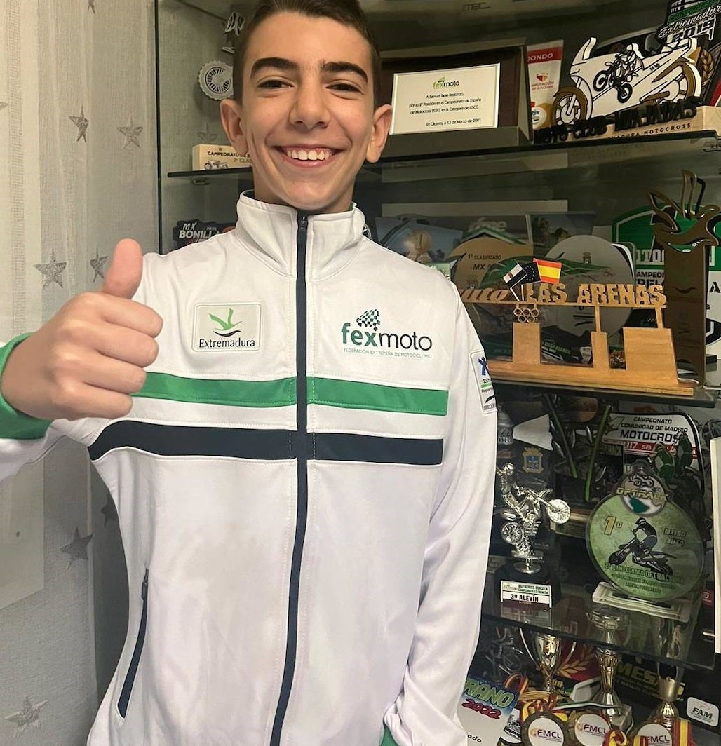 Samuel Tapia representará a Extremadura en el Campeonato Nacional de Motocross de las Autonomías