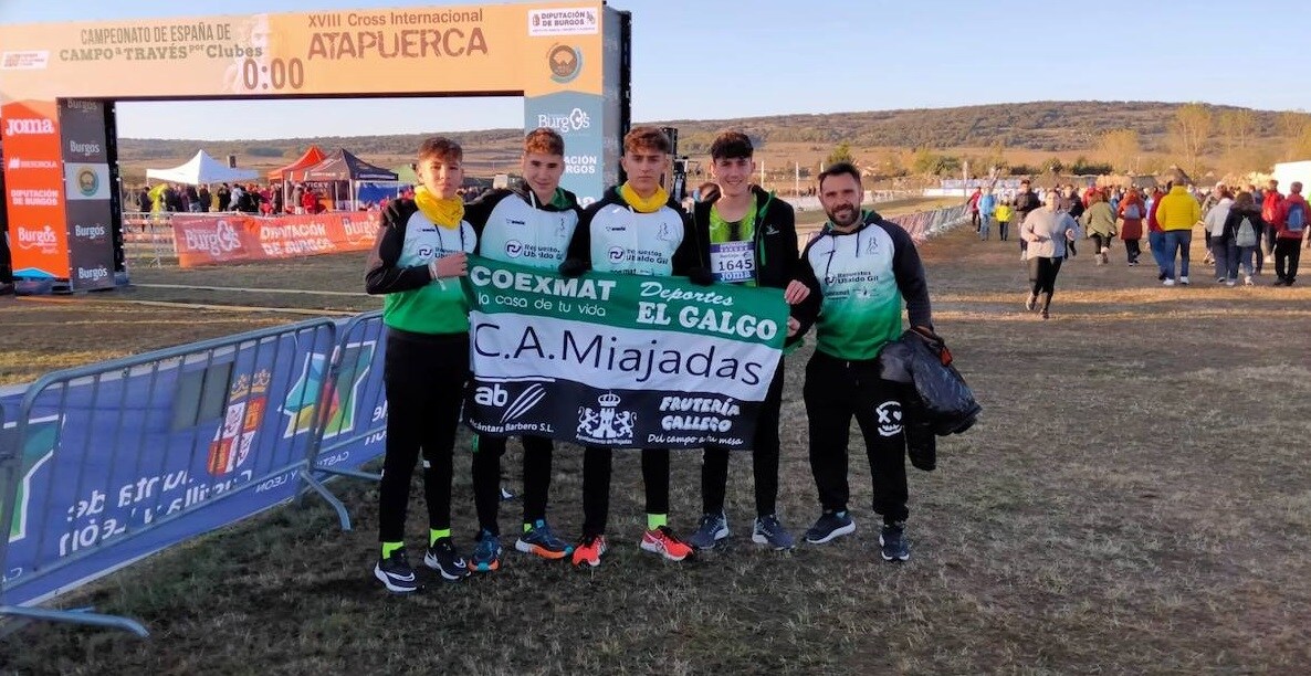 Los Sub16 del Club Atletismo Miajadas en el Campeonato de España de Cross en Atapuerca 