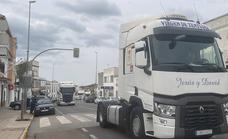 Transportistas de la zona de Monesterio regresan de las protestas en Mérida