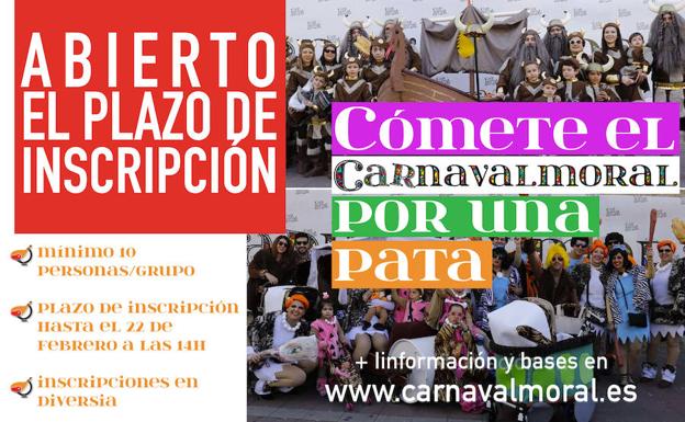 La concejalía de Festejos convoca una nueva edición del 'Cómete el Carnavalmoral por una pata'