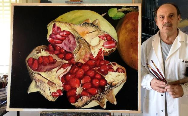 Juan Núñez, un artista local que pinta mucho dentro y fuera de Navalmoral