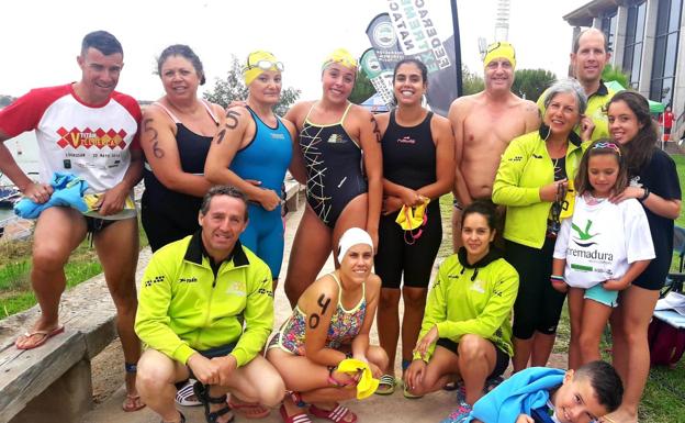El Club Natación Moralo, cuarto por equipos en la segunda cita del Circuito de aguas abiertas