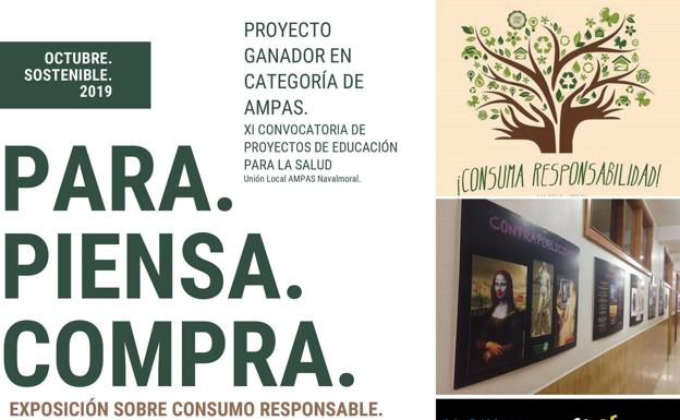 'Para. Piensa. Compra. ¡Consuma responsabilidad!'