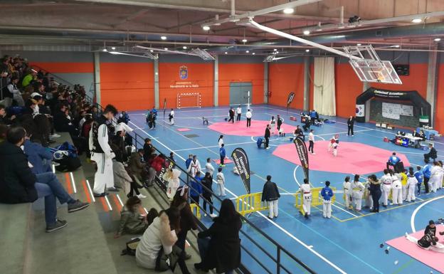 Buen ambiente en el pabellón Antonio Jara en el Open de Taekwondo
