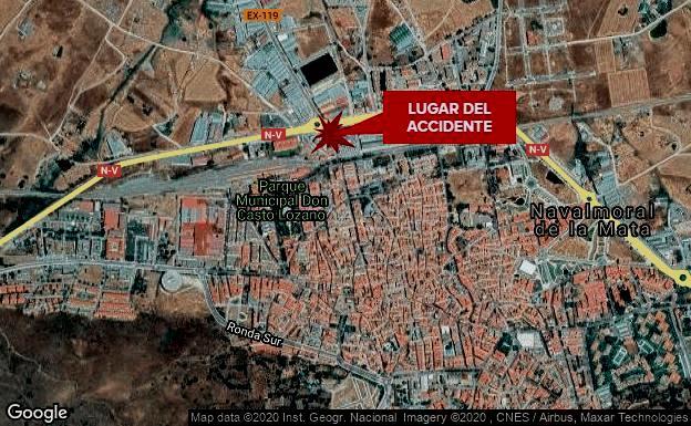 Herida una niña de 11 años tras ser atropellada cerca de la rotonda de Moya