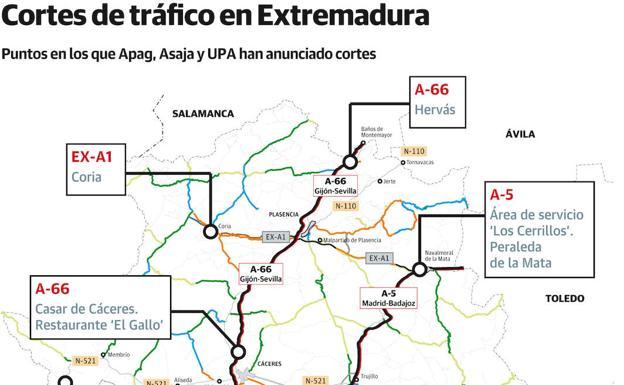 El campo lleva su crisis a las carreteras con el corte de doce vías de la región
