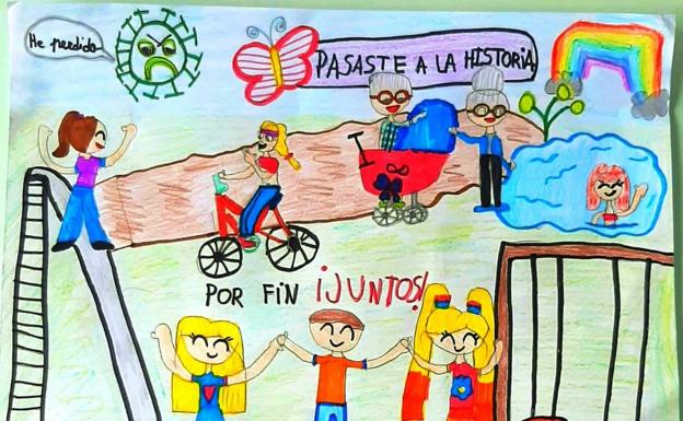 Valeria Matas, de 7 años, gana el concurso de dibujos de la Agrupación de Peñas