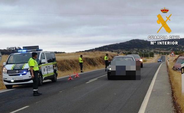 Una conductora da positivo en alcohol y drogas tras salirse de la carretera cerca de Casatejada