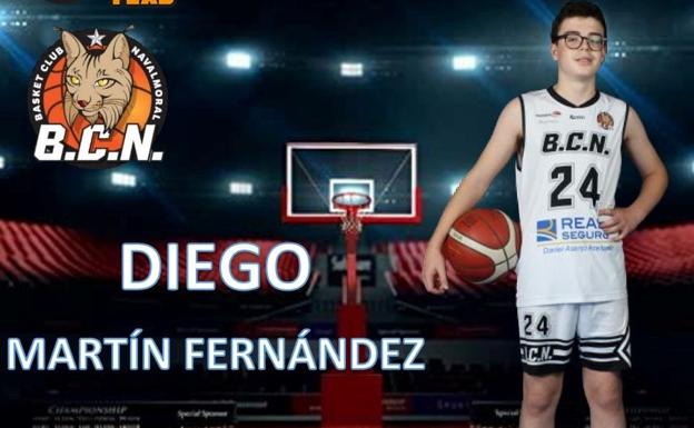 El jugador alevín Diego Martín, del B.C.N., disputará el Campeonato de España de minibásket
